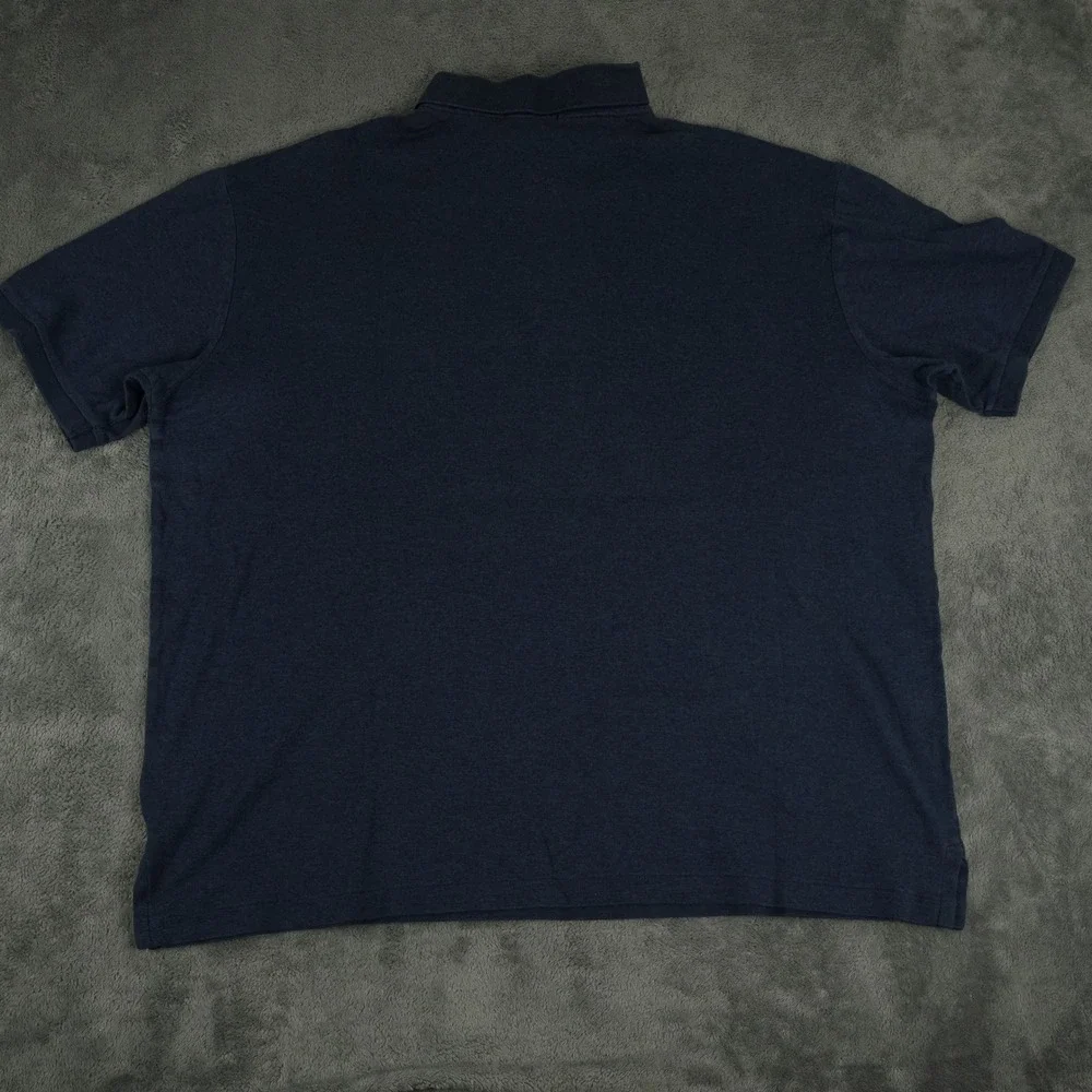 Polo Ralph Lauren Polo Shirt Mens XLT Navy Blue‎ Short Sleeve Flesh Pony Logo